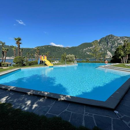 Luganersee, Pool, Strand, Parkplatz, Suite 204 Bissone Eksteriør bilde