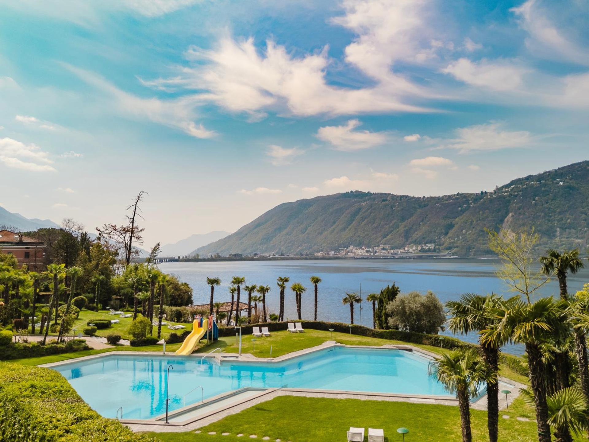 Luganersee, Pool, Strand, Parkplatz, Suite 204 Bissone Eksteriør bilde