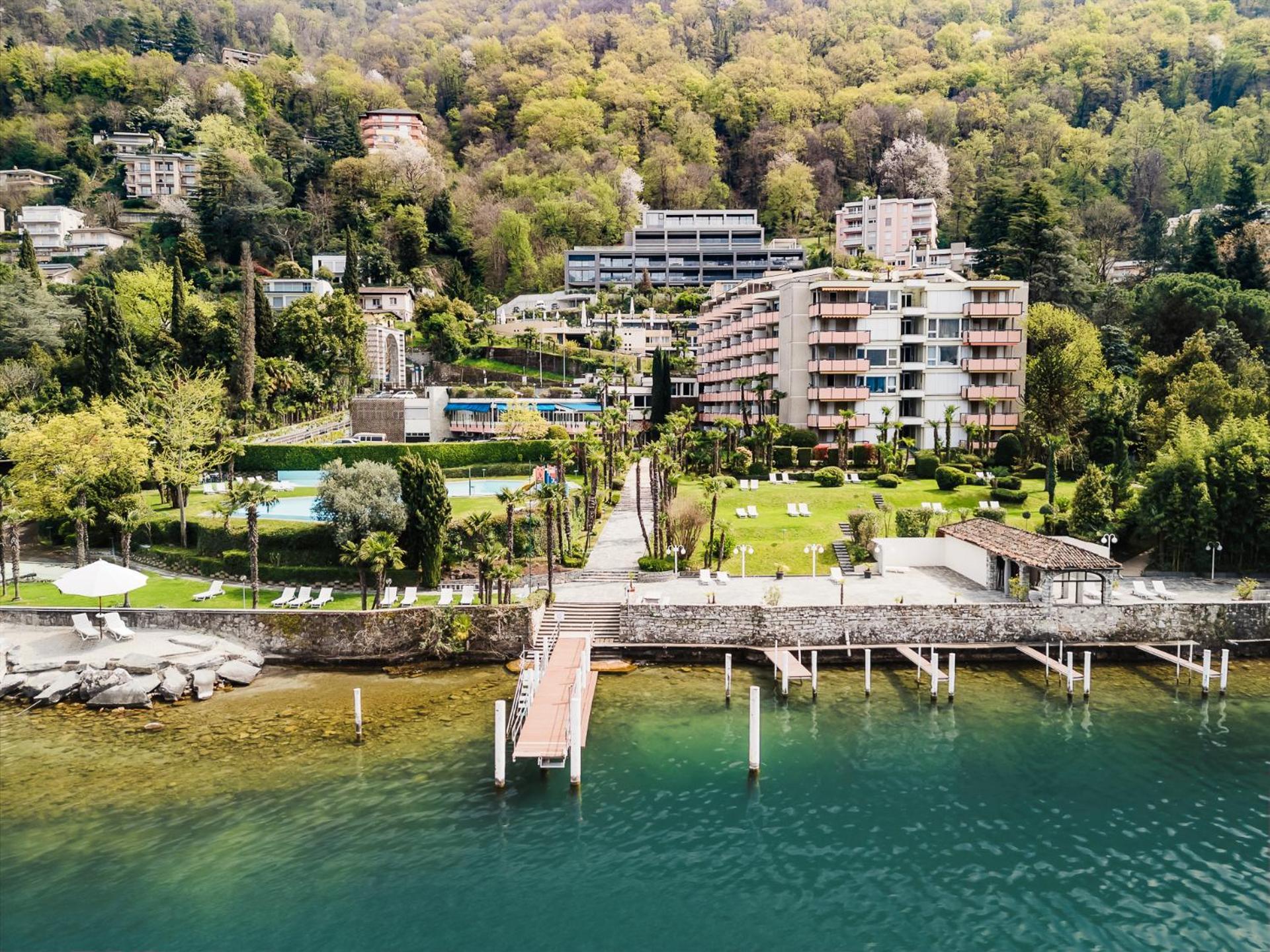 Luganersee, Pool, Strand, Parkplatz, Suite 204 Bissone Eksteriør bilde