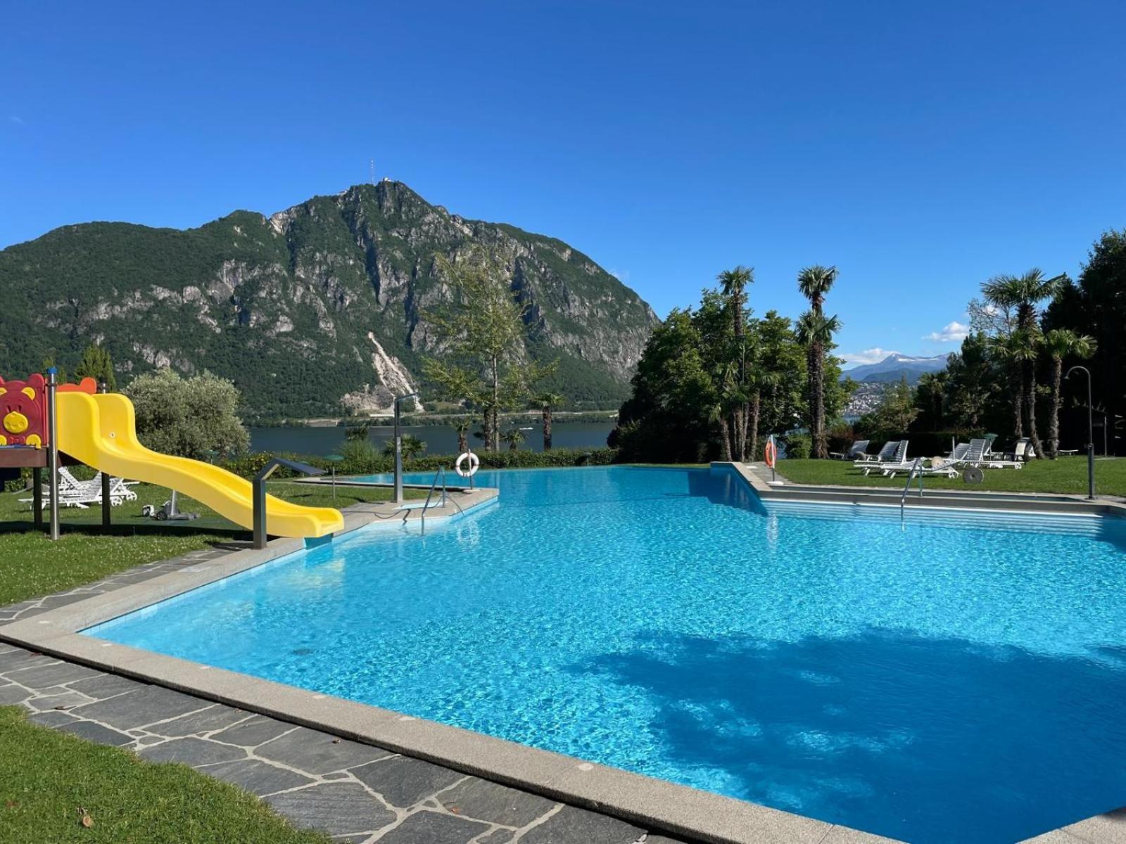 Luganersee, Pool, Strand, Parkplatz, Suite 204 Bissone Eksteriør bilde